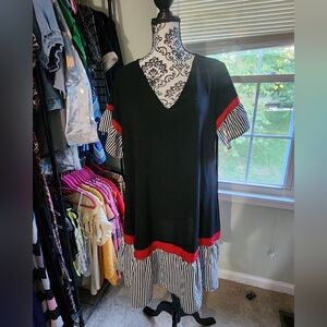 Shein curve black and red curvy dress